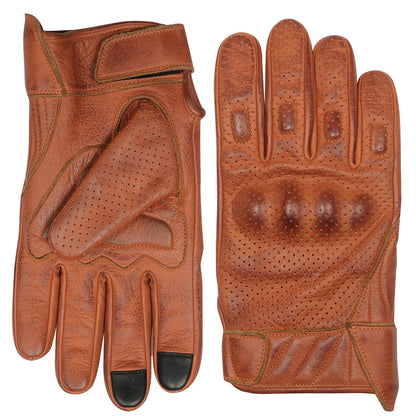 Airflow Austin Brown leather gloves detail